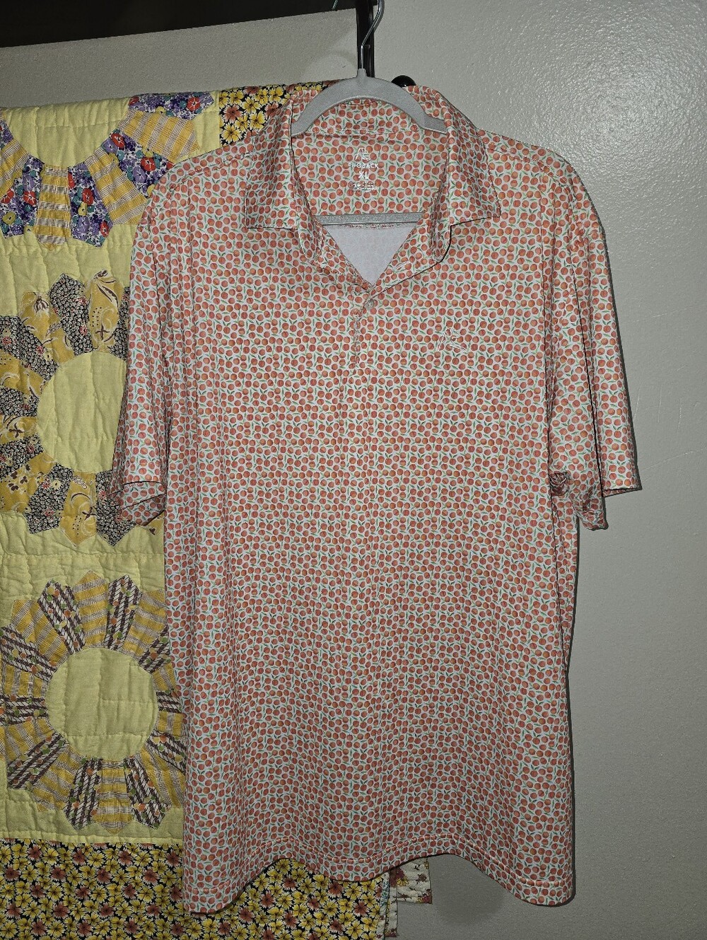 Rhoback Men's Short-Sleeve Polo With Peaches